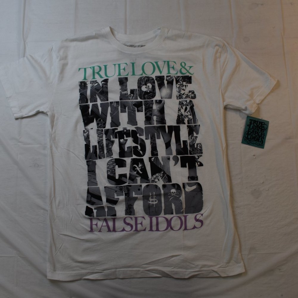 True Love False Idols Mens TLFI In Love With A Lifestyle White Shirt NewXL - Picture 6 of 6